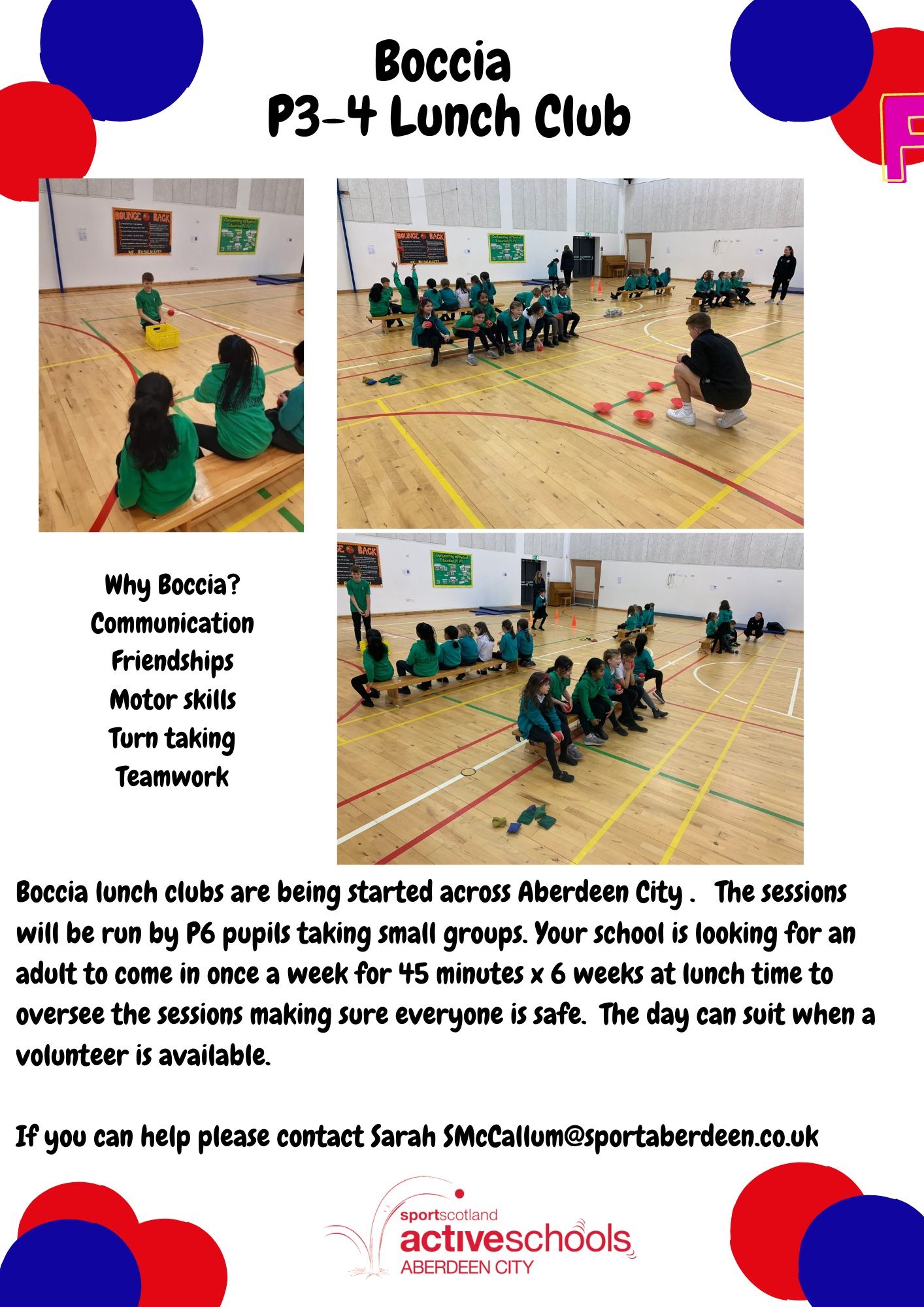 Boccia Volunteers Needed Hazlehead School